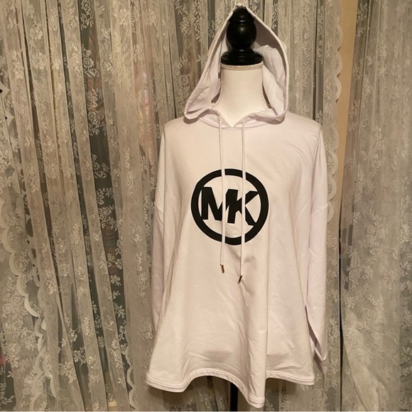 Michael Kors Tops - Michael Kors White Hoodie with Logo